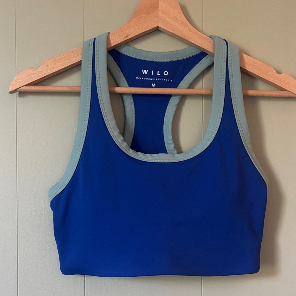 Wilo the label blue sports bra